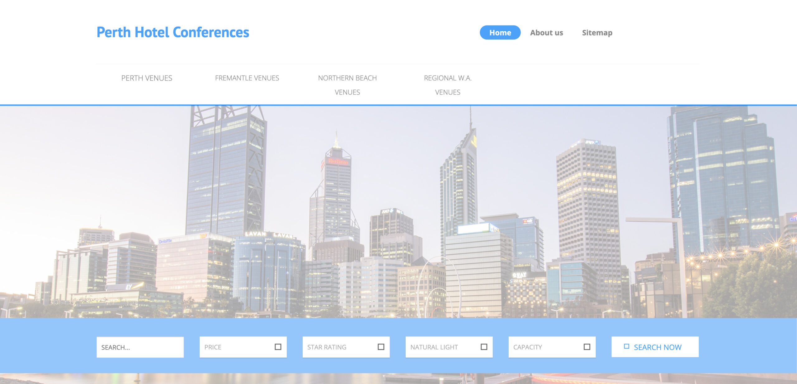 Old landing page